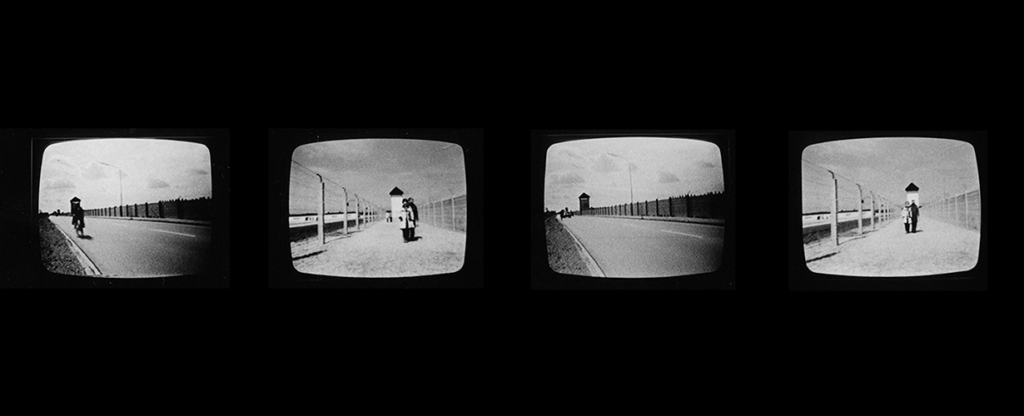 Beryl Korot captured the experience of walking through the Holocaust ruins in a fragmented view on two syncopated channels across four screens.