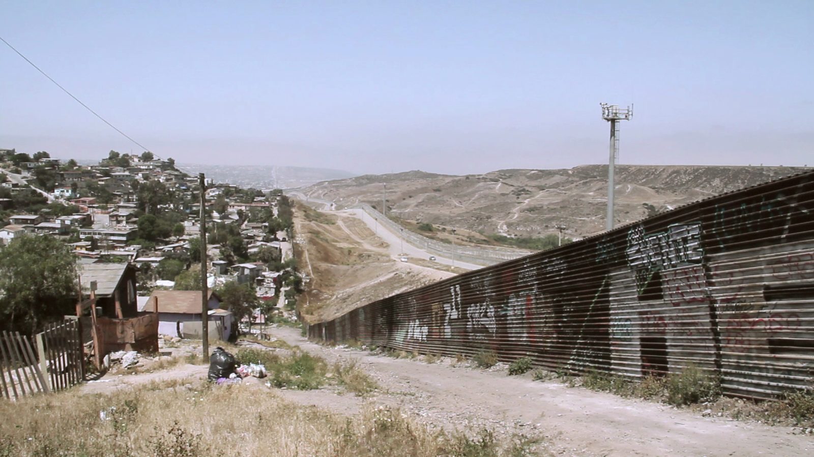 Still from a video essay about the U.S.-Mexico border and its fences.