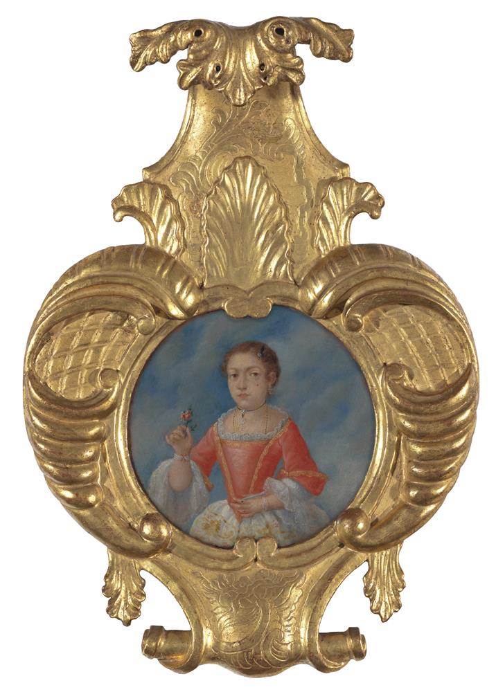 Painting of a young girl with abundant jewelry