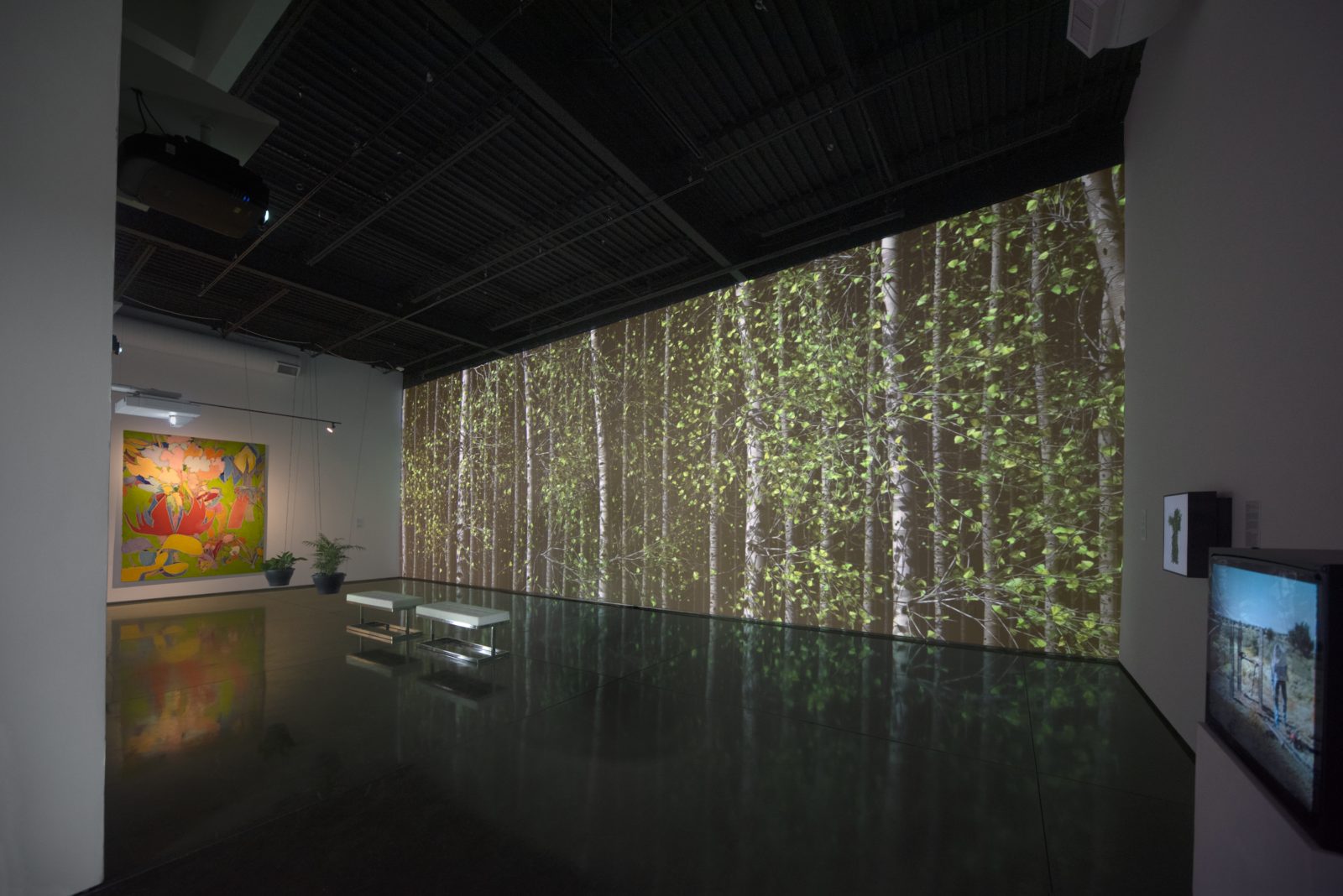 Interior installation view of Art Vault's exhibition, 